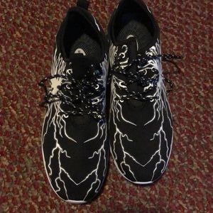 Black and white shoes